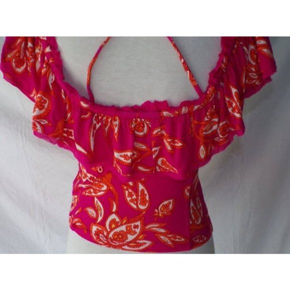 FREE PEOPLE Cha Cha Ruffle Off-shoulder Top Paisley X-Small 0-2 NEW - Picture 12 of 12